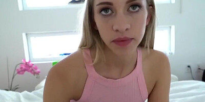 Blonde Shy Petite Teen Lets Step-Dad Penetrate her for Failing Grades