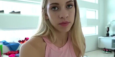Blonde Shy Petite Teen Lets Step-Dad Penetrate her for Failing Grades