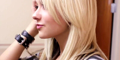 Astonishing blonde MILF Briana Blair gets naked for her camera