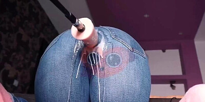 Big Butt Big Tit Housewife Creaming Pussy Orgasms in her Jeans