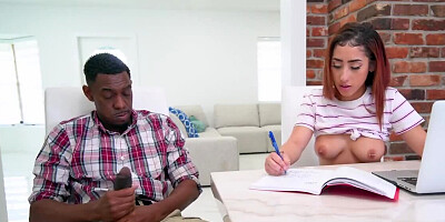 Kira Perez sucks a big black cock and enjoys hard fucking