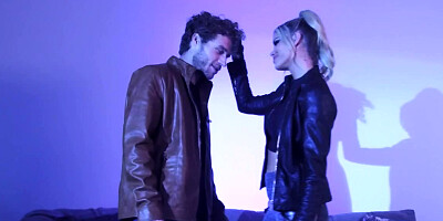 Michael Vegas humps Jessa Rhodes and cums on full lips