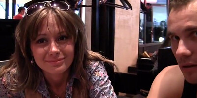 Girl with a perfect body fucked in public