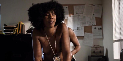 Misty Stone playing with a lesbian police officer