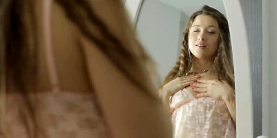 Tiny little teaser wakes up to masturbate and cum too