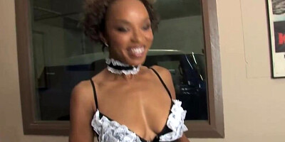 Black MILF maid in a threesome pleases two white southern dicks