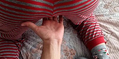 POV Doggy with Step Sis, no time to get naked