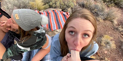 Two Hot Couples Fuck on Hike - Horny Hiking Ft. Sparksgowild Public Sex POV