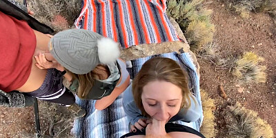 Two Hot Couples Fuck on Hike - Horny Hiking Ft. Sparksgowild Public Sex POV