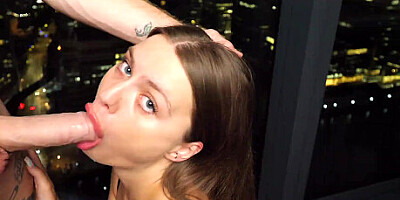 Spit in my mouth Daddy! He fucked my warm throat