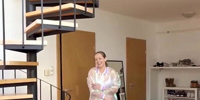 Shy amateur girl Kinuski Kakku blows a stranger for a cash