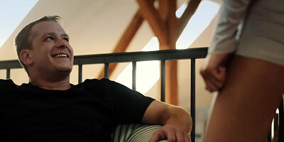 Gorgeous model is riding a lucky fella's dong in this video