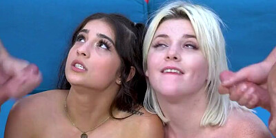 Sabrina Snow and Sofie Reyez and two guys are having a 4some