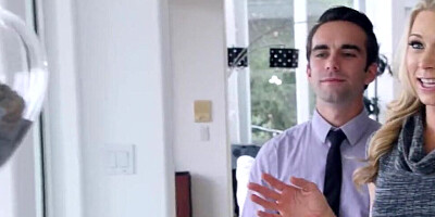 Fetching blonde is licked and fucked by a real estate agent