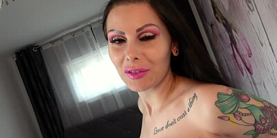 GERMAN TATTOOED STEPMOM CAUGHT PLAYING AND SEDUCED TO FUCK