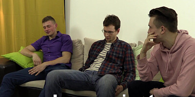 Three guys are dicking down a dirty MILF in this foursome