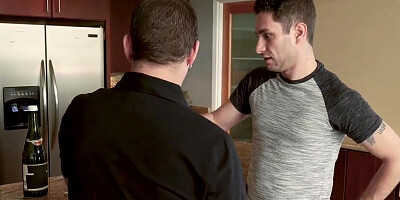 Redhead army-wife fucks her stepson