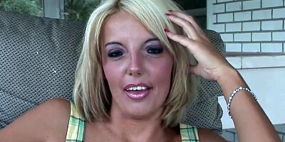 Busty blonde babe is begging for some hard pussy nailing action