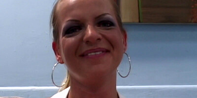 Blonde mom makes BBC wet with her mouth and she gets buttfucked