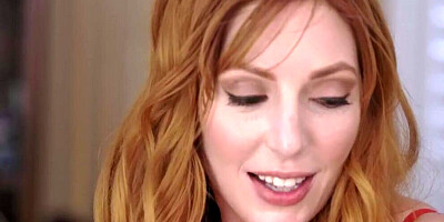 Redhead sucks stepson's cock and gets fucked to the balls