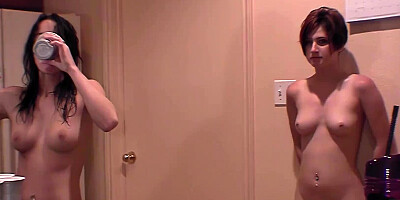 Amateur college babes are craving for some hot lesbian action