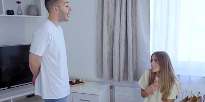 Foxy girl Eveline Dellai fucked by a stepbrother Raul Costa