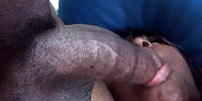 Ebony BBW Skyy Black fucked outside by two black stallions