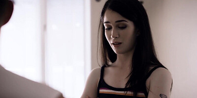 Mommy and stepdaughter are sharing the cock of their perverted neighbor in a threesome