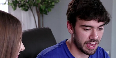 Foxy chick Nade Nasty blows her stepdad and rides that cock