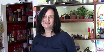 This chubby amateur mom loves to suck cock and ride it outdoors