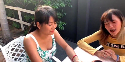 Asian babes easily agree to have sex in the hotel room