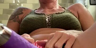 Yoga Mom Masturbates & Cums Hard