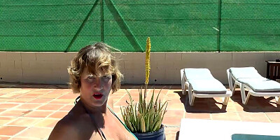 Aunt Judy's - A Day at the Pool with Busty Mature MILF Mrs. Molly