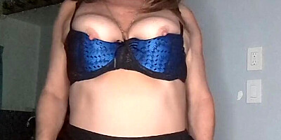 Little Linda Does A Striptease Before Bouncing On A Big Dildo
