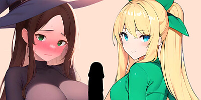 Witchy friends decide to visit you in prison to get your semen. JOI fantasy hentai in Spanish.