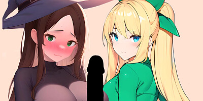 Witchy friends decide to visit you in prison to get your semen. JOI fantasy hentai in Spanish.