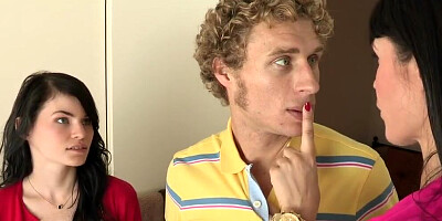 Moms Bang Teens - MILF Fucks Stepdaughter and BF