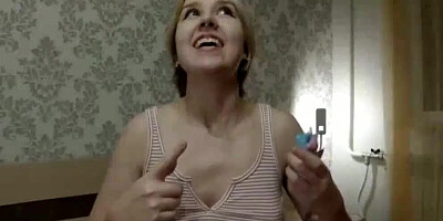 Charming amateur blonde sucks a dick and gets shagged in POV scene