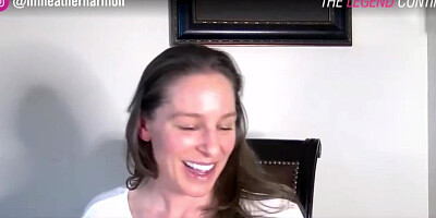 Busty webcam MILF plays with her tits while chatting with fans