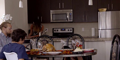 Lexi Lore, Violet Rain and Dava Foxx in a FFM 3some scene