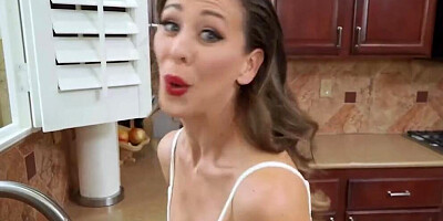 Cherie Deville is getting bonked on the couch by her stepson