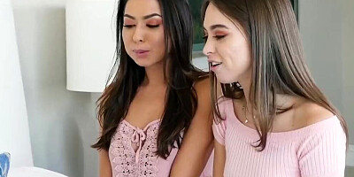 Step Siblings - Horny Stepsisters Melissa Moore And Riley Reid Share On Hard Shaft