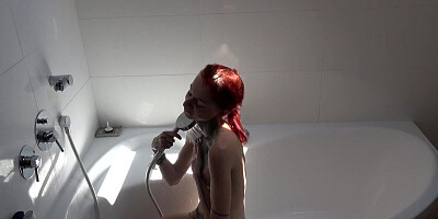 Amateur couple is fooling around in their flat before having afternoon sex