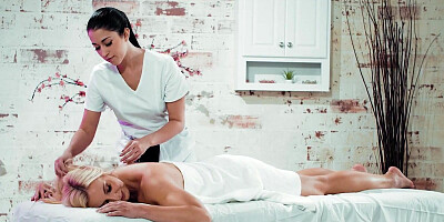 Alex Coal and another horny girl are licking each other's pussy