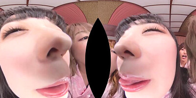 Mao Hamasaki & Rina Wakamiya are enjoying in VR orgy