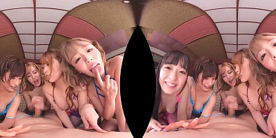 Mao Hamasaki & Rina Wakamiya are enjoying in VR orgy