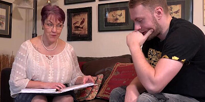 AuntJudysXXX - Busty Mature Teacher Mrs Bird has a Naughty Lesson for her Student