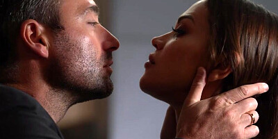 Cuckold watches as Valentina Nappi is butt-fucked by two stallions