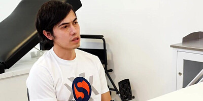 Short-haired blonde MILF is having fun with big-dicked stepson