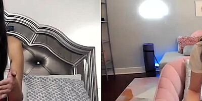 Two girlfriends are rubbing their pussies over Skype for one another